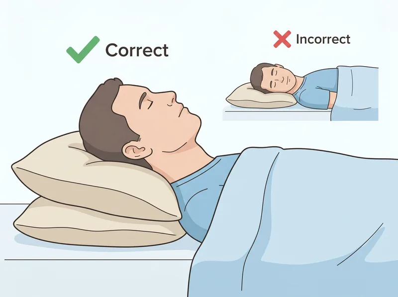 Illustration showing correct improved sleeping position to reduce swelling after beard transplant