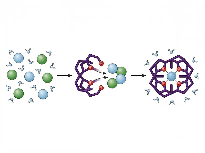 Diagram showing how EDTA molecules form stable complexes with calcium and magnesium ions